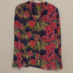 W118 by Walter Baker Floral Long Sleeve Blouse